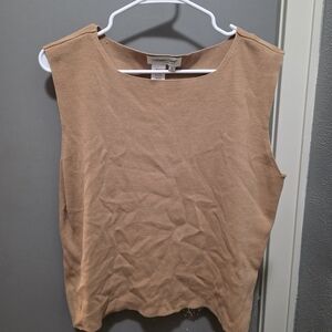 Coldwater Creek Camel Sleeveless Top